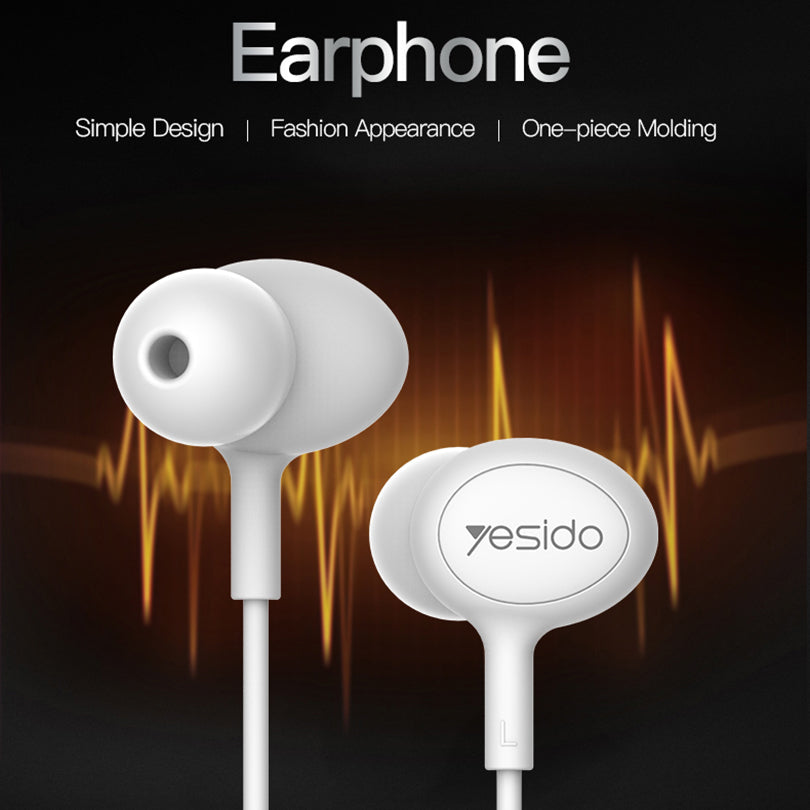 YESIDO YH13 Sports 3,5 mm Wire Control In-ear øretelefon Støjreduktion Ergonomisk musikhovedtelefon YESIDO YH13 Sports 3,5 mm Wire Control In-ear øretelefon Støjreduktion Ergonomisk musikhovedtelefon